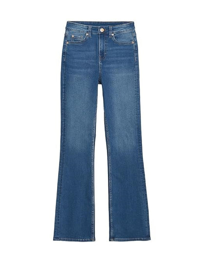 Women's High Rise Regular Jeans, Medium Indigo (Size - S) - Rajputtrade