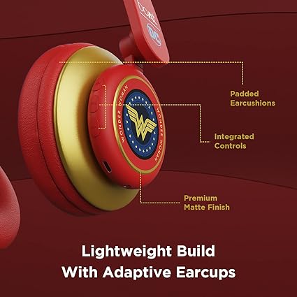 boAt Rockerz 450, 15 HRS Battery, 40mm Drivers, Padded Ear Cushions, Wireless Headphone with Mic (Red)