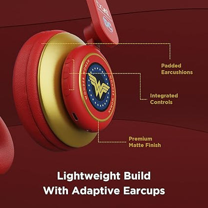 boAt Rockerz 450, 15 HRS Battery, 40mm Drivers, Padded Ear Cushions, Wireless Headphone with Mic (Red)