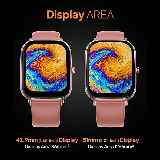 Fire-Boltt Ninja Call Pro Max Smart Watch 2.01 inch Display, Bluetooth Calling (Pink) - Rajputtrade