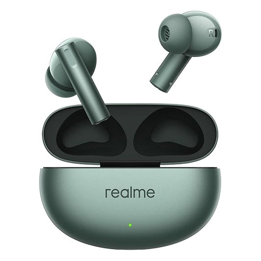realme Buds Air 6 TWS in Ear Earbuds with 12.4 Mm Deep Bass Driver, 40 Hours Play Time, Fast Charge, Bluetooth V5.3 (Forrest Green) - Rajputtrade