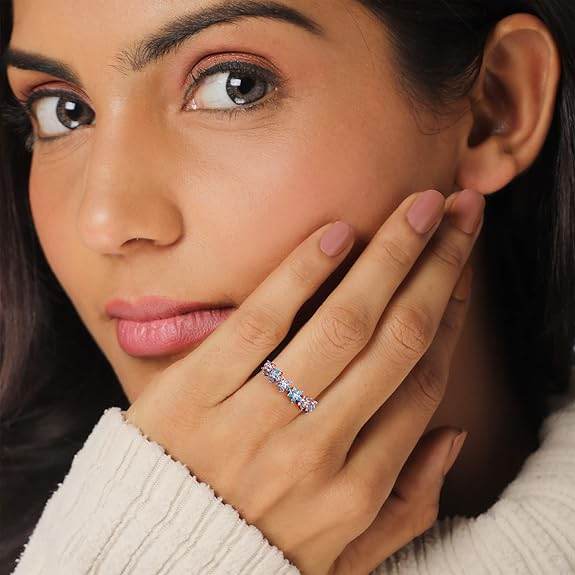 925 Silver Rose Gold Glinting Crown Ring, Adjustable | Gifts for Girlfriend, Gifts for Women and Girls - Rajputtrade