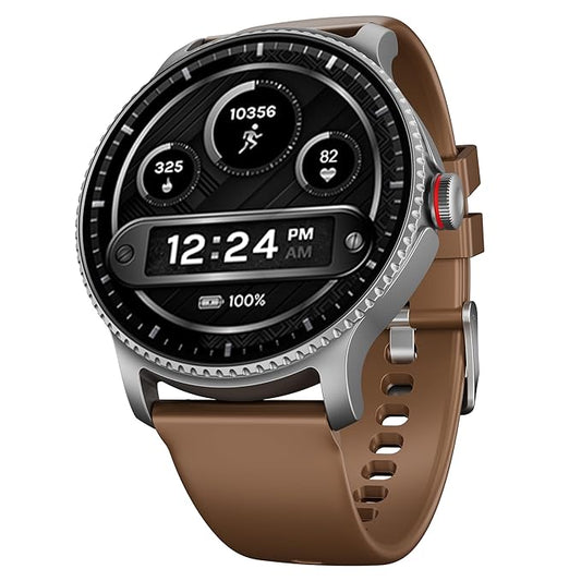 boAt Lunar Discovery w/ 1.39" (3.5 cm) HD Display, Smart Watch for Men & Women (Brown)