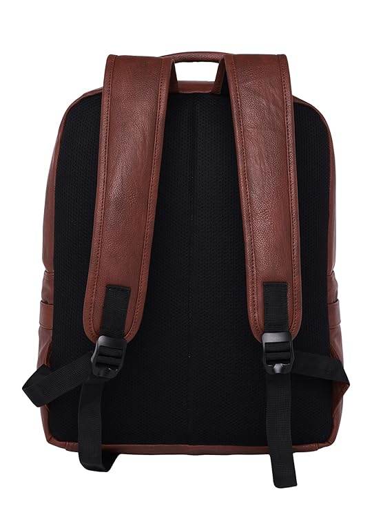 FUR JADEN Vegan Leather Stylish 15.6 Inch Laptop Backpack Travel Weekender Bag For Men Women - Rajputtrade