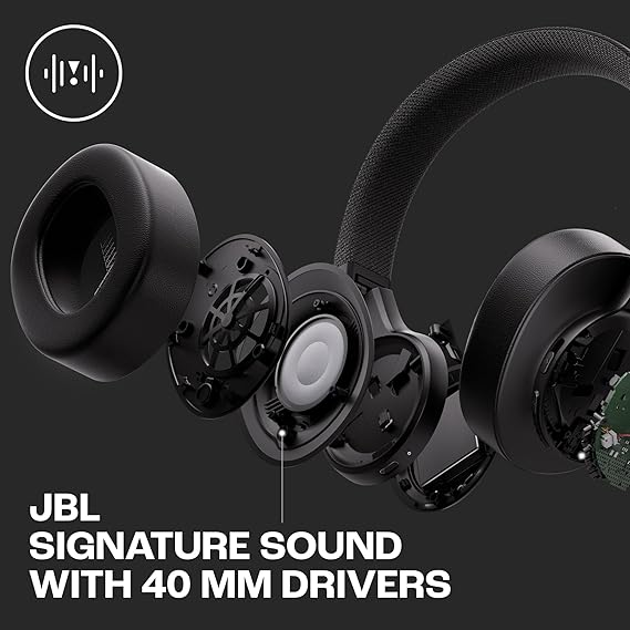JBL Live 770NC True Adaptive Noise Cancellation Headphones, Wireless Over Ear, Spatial Sound, 65Hrs Playtime, Speed Charge (2 color options)