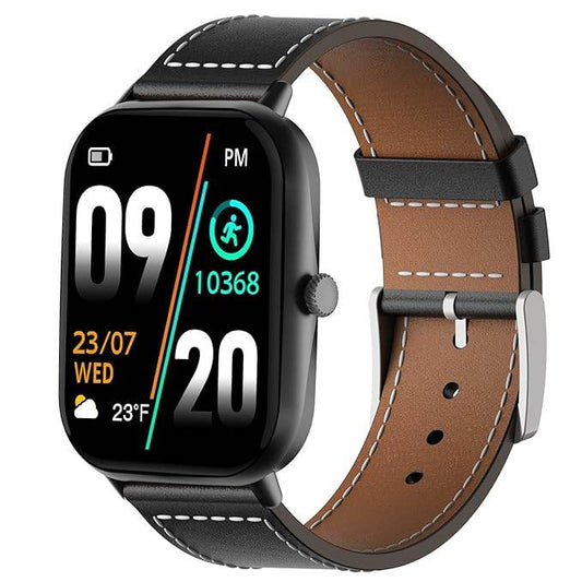 Fire-Boltt Ninja Call Pro Plus Neo Smart Watch 1.83 inch with Bluetooth Calling, AI Voice Assistance (Black Leather) - Rajputtrade