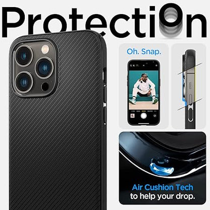 Spigen Mag Armor MagFit Back Cover Case Compatible with iPhone 14 Pro Max (TPU + Poly Carbonate | Matte Black)