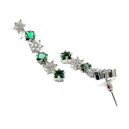 Necklace With Earrings Jewellery Set For Girls and Women (Green) - Rajputtrade