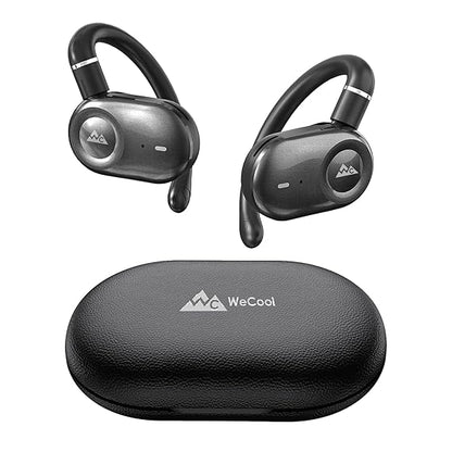 WeCool Moonwalk M3 Open Ear Earbuds Wireless with Multi-Angle Adjustment, 80Hrs Playback, IP55 Waterproof (Black) - Rajputtrade
