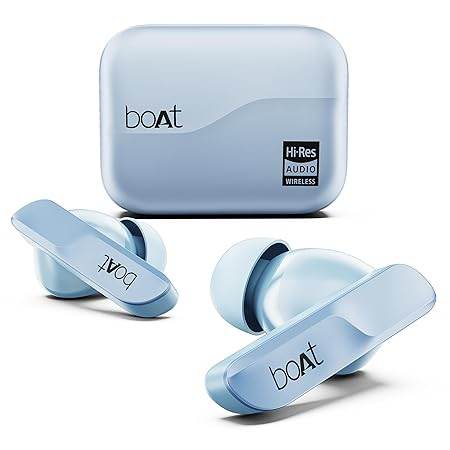 boAt Airdopes 800 HiDef, Hi-Res Audio LDAC, 4Mic ENx, App Support, ASAP Charge, IPX5, Low Latency, Dual Pairing, BTv5.3, Bluetooth TWS in Ear Earbuds Wireless Earphones (Aazure Blue) - Rajputtrade