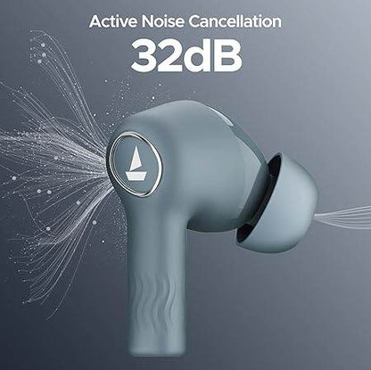 boAt Nirvana Ion ANC, Active Noise Cancellation(~32dB), 120Hrs Battery, App Support, Crystal Bionic Sound, 4Mics ENx, v5.3 Bluetooth Earbuds, TWS Ear Buds Wireless Earphones with mic (Blazing Comet) - Rajputtrade