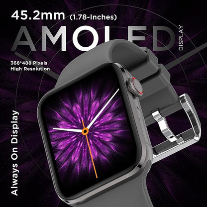 Fire-Boltt Visionary 1.78" AMOLED Bluetooth Calling Smartwatch with 368 * 448 Pixel Resolution, TWS Connection (Dark Grey)
