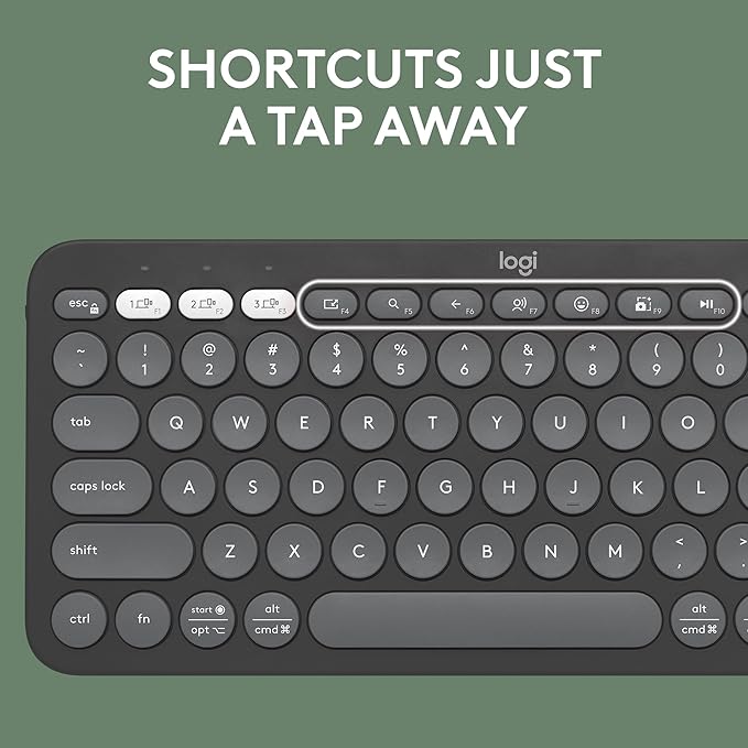 Logitech Pebble 2 Combo, Wireless Keyboard and Mouse, Quiet and Portable, Customisable, Logi Bolt, Bluetooth, Easy-Switch for Windows, macOS, iPadOS, Chrome - Tonal Graphite - Rajputtrade