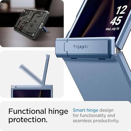 Spigen Tough Armor Pro MagFit for Samsung Galaxy Z Flip 7 Case, Galaxy Z Flip7 Back Cover - TPU + Poly Carbonate｜Sierra Blue