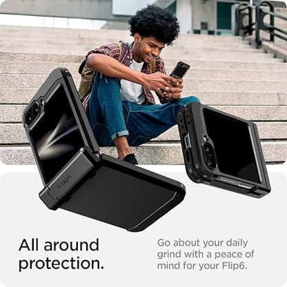 Spigen Tough Armor Pro for Samsung Galaxy Z Flip 7 FE Case, Galaxy Z Flip 6 Back Cover - TPU+PC｜Black