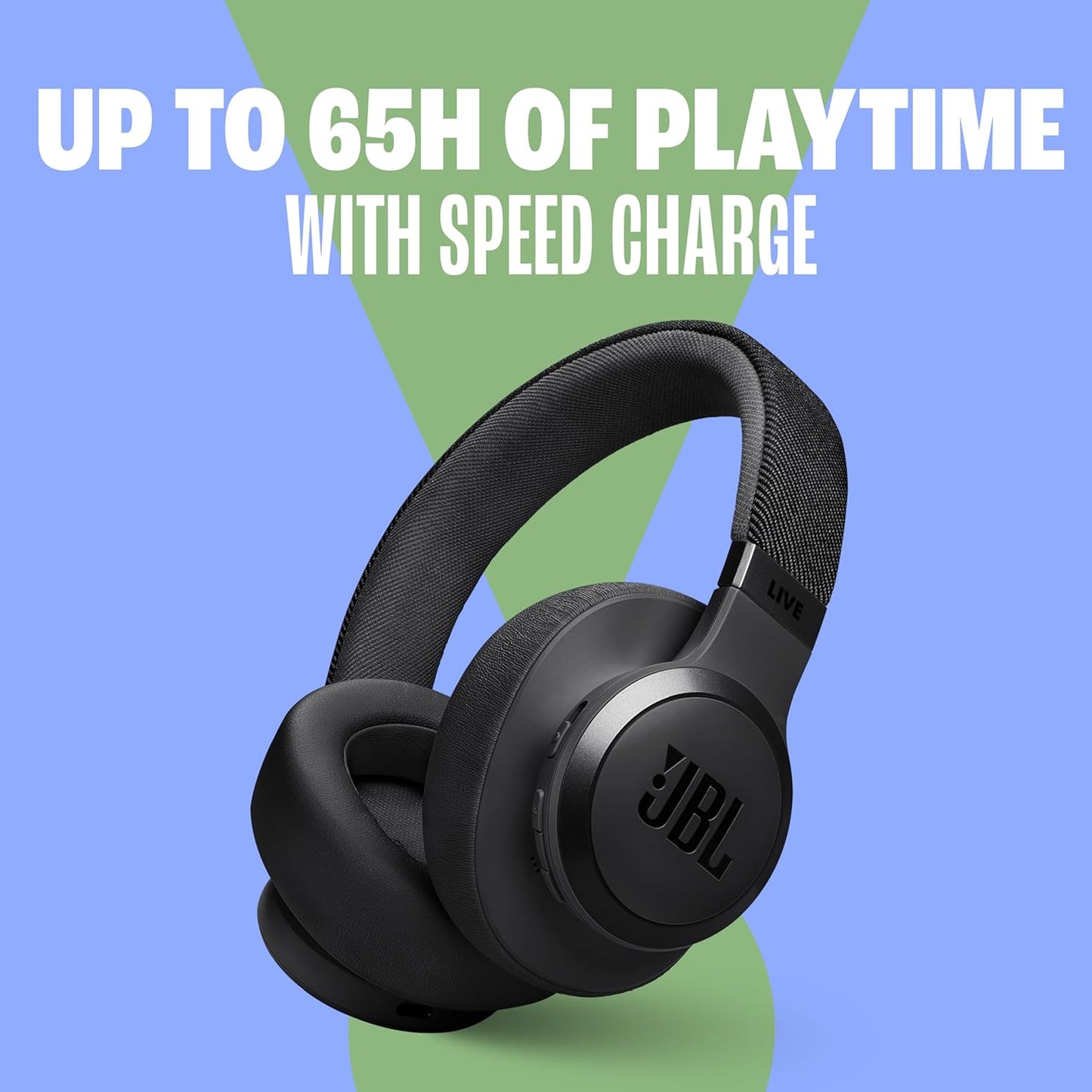 JBL Live 770NC True Adaptive Noise Cancellation Headphones, Wireless Over Ear, Spatial Sound, 65Hrs Playtime, Speed Charge (2 color options)