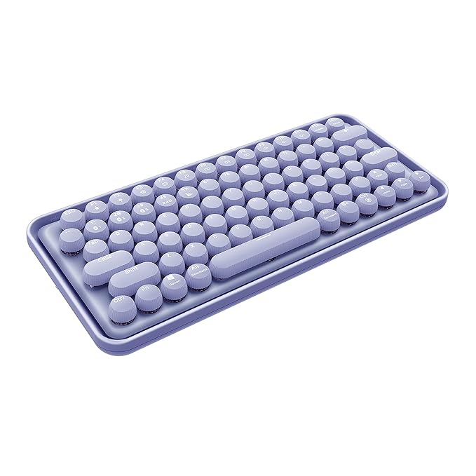 RAPOO Ralemo Pre 5 Mechanical Keyboard with Multi-Mode Technology (Bluetooth), Backlight Enabled & Built in Battery. Compatible with Windows/Chromebook/PC/Laptop (Purple) - Rajputtrade