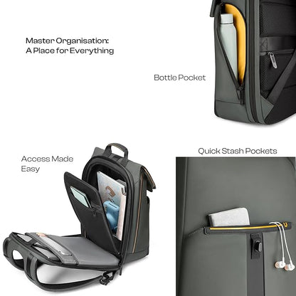Urban Jungle by Safari Venture Workpack 23 Liters Water Resistant, L-Open, Premium Polyester Laptop Backpack - Rajputtrade