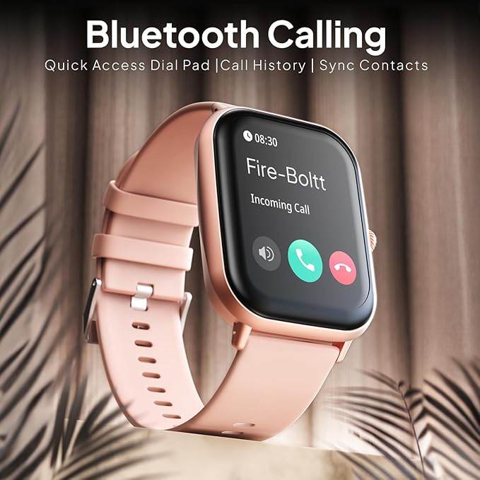 Fire-Boltt Ninja Call Pro Max Smart Watch 2.01 inch Display, Bluetooth Calling (Pink) - Rajputtrade