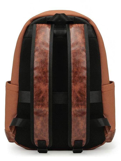 FUR JADEN Vegan Leather Stylish 15.6 Inch Laptop Backpack Travel Weekender Bag For Men Women - Rajputtrade