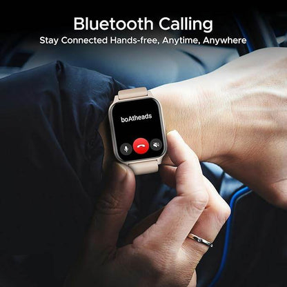 boAt Wave Call 2 Plus Smart Watch w/Bilingual Support (Hindi/English), 1.96”(4.97 cm) HD Display (Cherry Blossom) - Rajputtrade