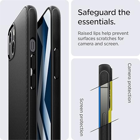 Spigen Mag Armor Back Cover Case Compatible with iPhone 13 mini (TPU | Matte Black)