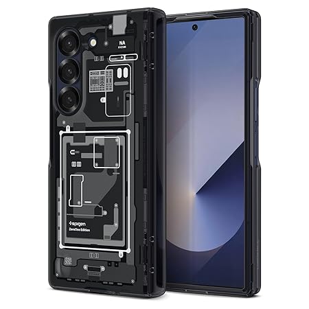 Spigen Ultra Hybrid Pro for Samsung Galaxy Z Fold 6 Case, Galaxy Z Fold 6 Back Cover - TPU+PC｜Zero One Black