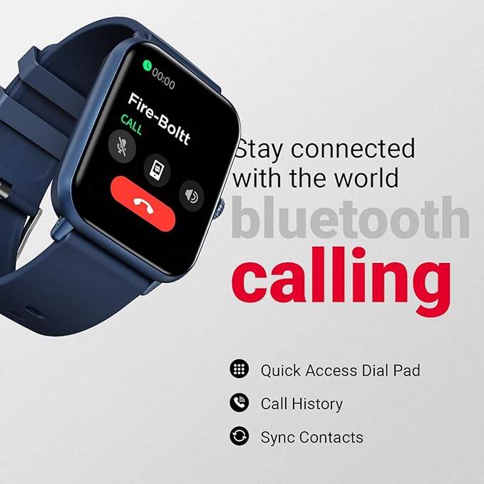 Fire-Boltt Ninja Call Pro Plus Smart Watch 1.83 inch with Bluetooth Calling (Navy Blue) - Rajputtrade
