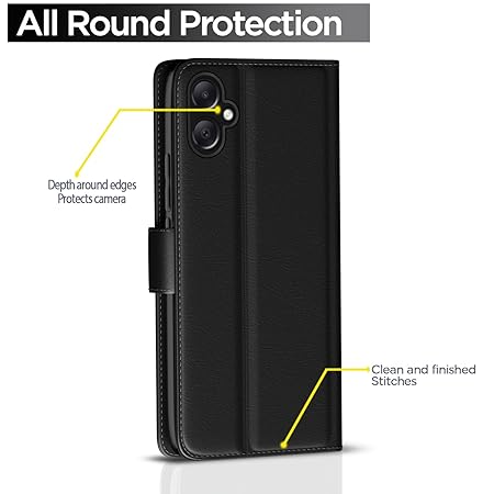 Samsung Galaxy A05 / M05 / F05 | Flip Cover Leather Finish (Flip Black)