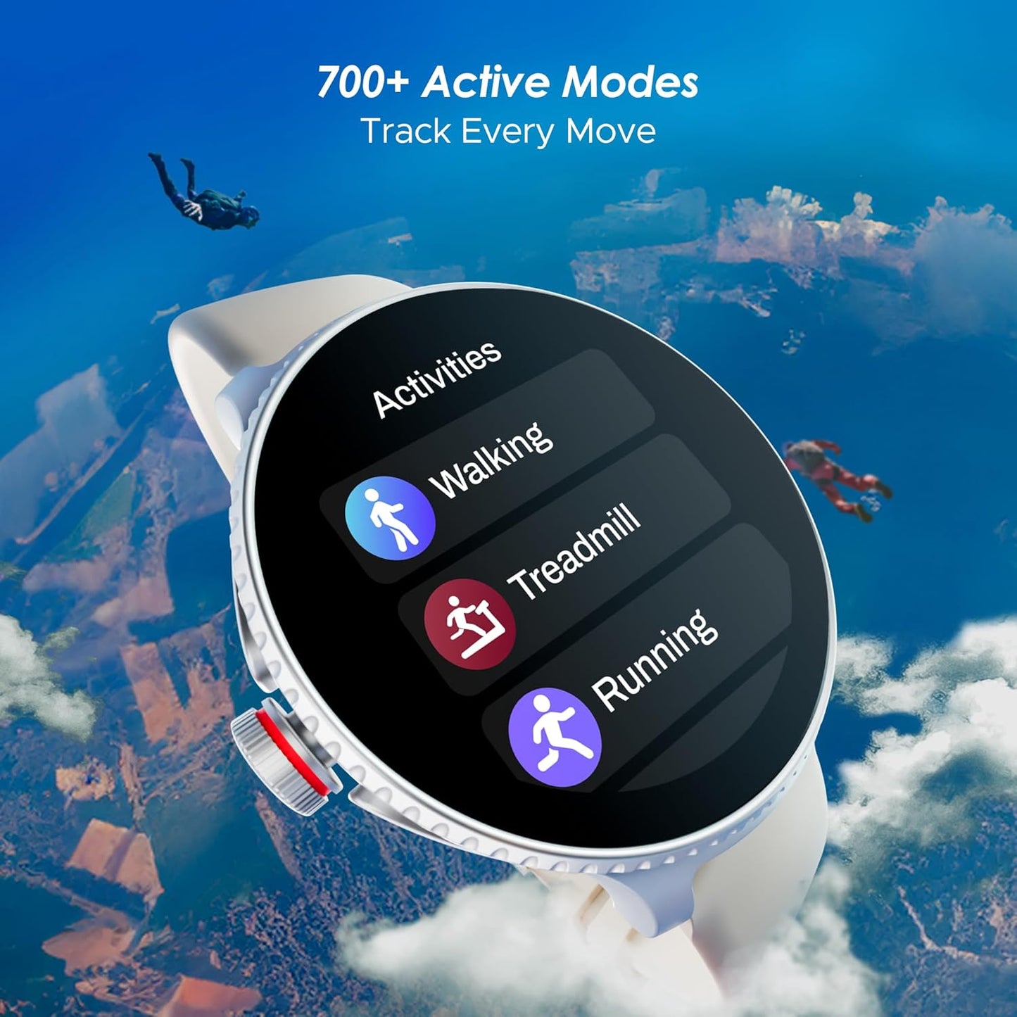 boAt Lunar Discovery w/ 1.39" (3.5 cm) HD Display, Smart Watch for Men & Women(Cherry Blossom)
