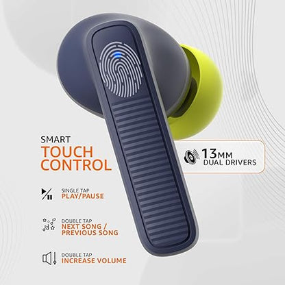 TWS in-Ear Earbuds (AB-T17) with Fast Charging up to 70 Hours of Playtime (Blue) - Rajputtrade