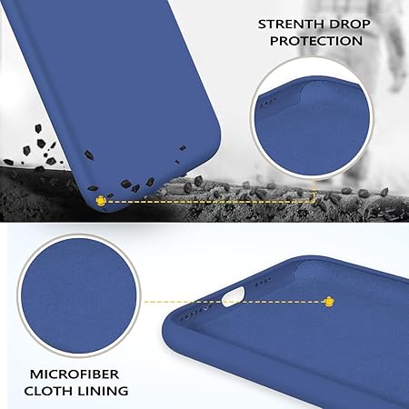 iPhone 11 Pro Max 6.5 inch, Shockproof Slim Back Cover Liquid Silicone Case - Blue