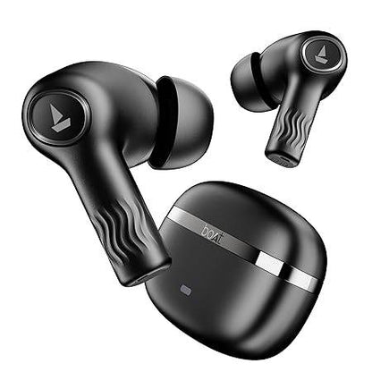 boAt Nirvana Ion, 120HRS Battery, Crystal Bionic Sound w/Dual EQ Modes, 4Mics ENx, App Support, Low Latency, IPX4, v.5.2 Bluetooth Earbuds, TWS Ear Buds Wireless Earphones with mic (Charcoal Black) - Rajputtrade