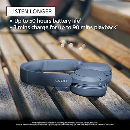 Sony WH-CH520 Wireless Bluetooth Headphones with Mic, Up to 50Hrs Battery, Voice Assistant, Customized EQ-Blue - Rajputtrade