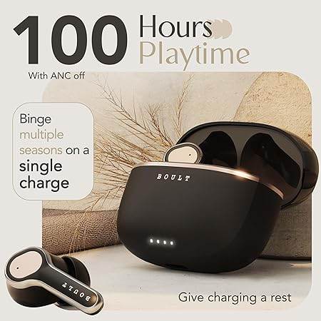 Boult Audio Z40 Ultra Truly Wireless in Ear Earbuds with 32dB Active Noise Cancellation, 100H Playtime (Black) - Rajputtrade