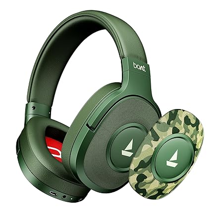 boAt 2025 Launch Rockerz Plus 550 in Ear Bluetooth Headphones, Customizable Earcups, 100Hrs Playback, 50mm Drivers, Dual Pair, Bluetooth Headphones (3 color options)