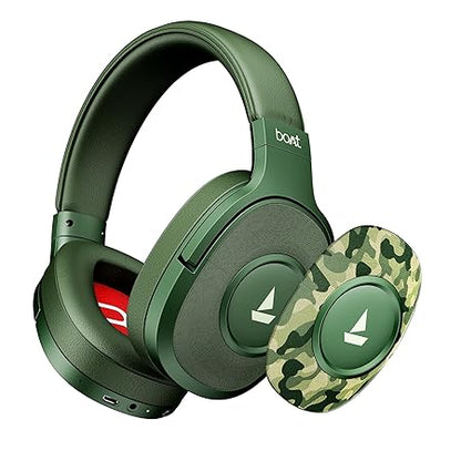 boAt 2025 Launch Rockerz Plus 550 in Ear Bluetooth Headphones, Customizable Earcups, 100Hrs Playback, 50mm Drivers, Dual Pair, Bluetooth Headphones (3 color options)