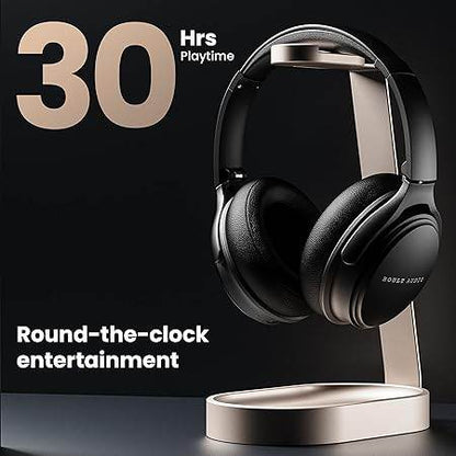 Boult Audio Anchor Bluetooth Wireless Over Ear Headphones with Mic, Active Noise Cancellation, 30H Playtime (Black) - Rajputtrade