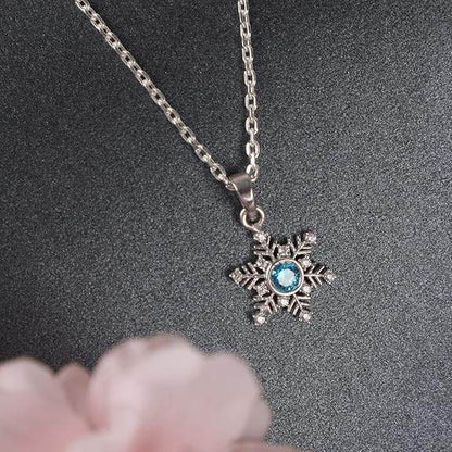 925 Sterling Silver Snowflake Pendant Necklace | with or Without Chain | Gift for Women and Girls - Rajputtrade