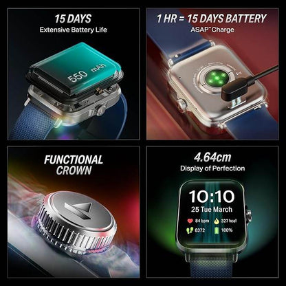 boAt New Launch Storm Infinity w/ 15 Days Extensive Battery Fueled by Huge 550mAh Battery, 1.83”(4.65cm) (Deep Blue) - Rajputtrade
