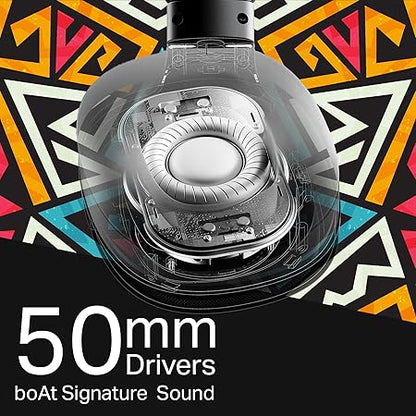 boAt 2025 Launch Rockerz Plus 550 in Ear Bluetooth Headphones, Customizable Earcups, 100Hrs Playback, 50mm Drivers, Dual Pair, Bluetooth Headphones (3 color options)