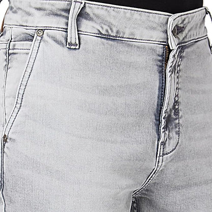 Spykar Men Light Grey Cotton Comfort Fit Narrow Length Clean Look High Rise Jeans (Trooper) - Rajputtrade