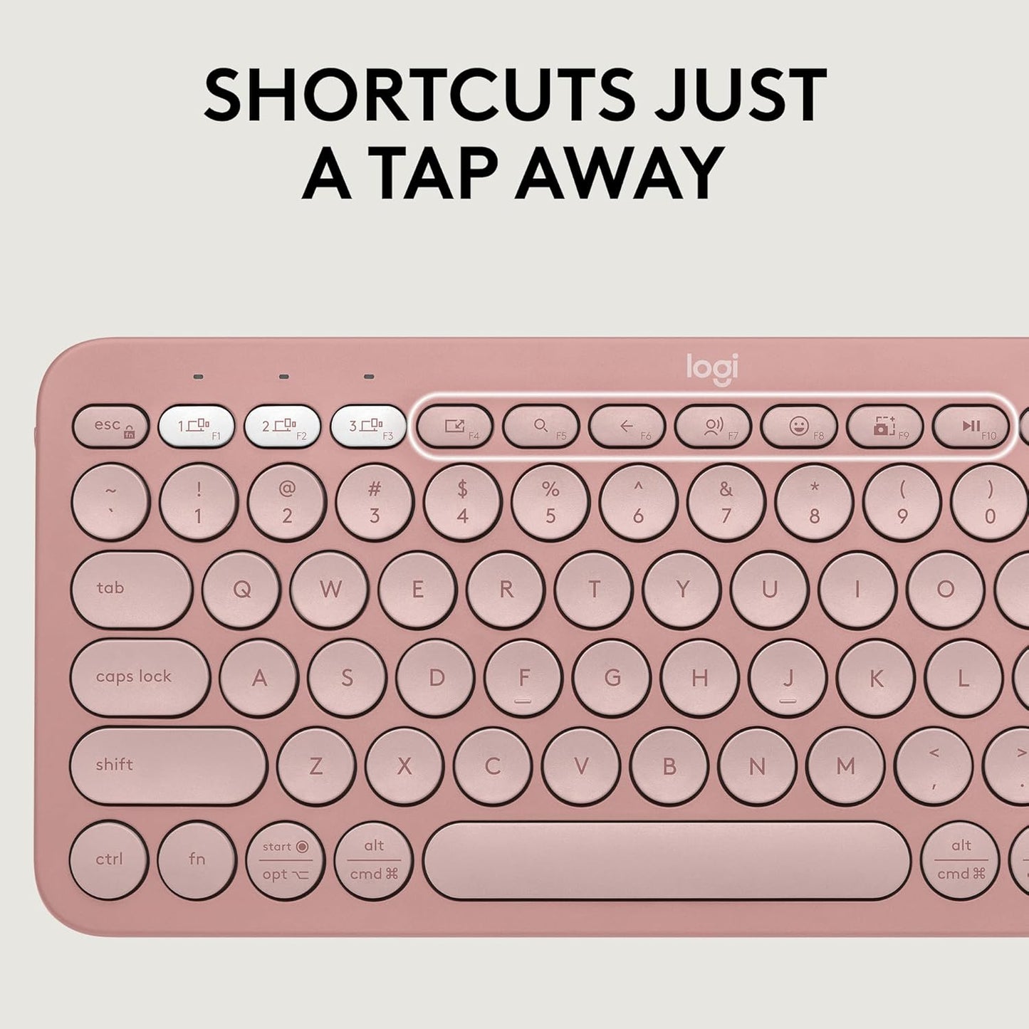 Logitech Pebble 2 Combo, Wireless Keyboard and Mouse, Quiet and Portable, Customisable, Logi Bolt, Bluetooth, Easy-Switch for Windows, macOS, iPadOS, Chrome - Tonal Rose - Rajputtrade
