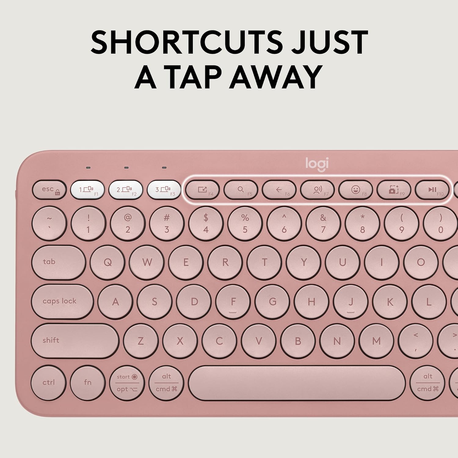 Logitech Pebble 2 Combo, Wireless Keyboard and Mouse, Quiet and Portable, Customisable, Logi Bolt, Bluetooth, Easy-Switch for Windows, macOS, iPadOS, Chrome - Tonal Rose - Rajputtrade