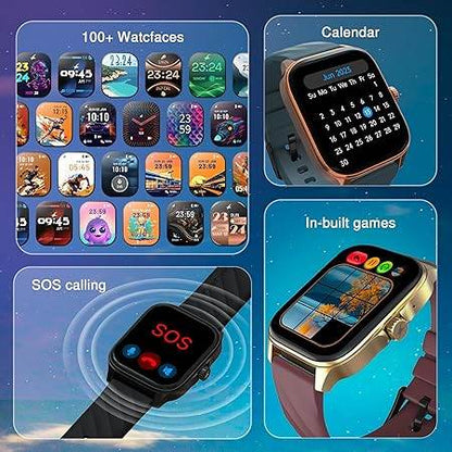 Fastrack New Astor FS1 PRO Smart Watch, Large Super AMOLED Display (1.97") AOD, Smartwatch Faces, IP68 (Wine Red) - Rajputtrade