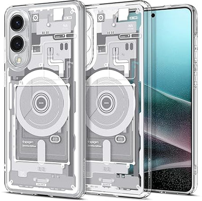 Spigen Ultra Hybrid MagFit for Samsung Galaxy S25 Edge Case, Galaxy S25 Edge Back Cover - Zero One White