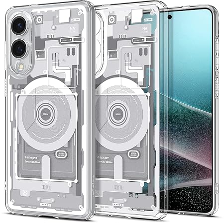 Spigen Ultra Hybrid MagFit for Samsung Galaxy S25 Edge Case, Galaxy S25 Edge Back Cover - Zero One White
