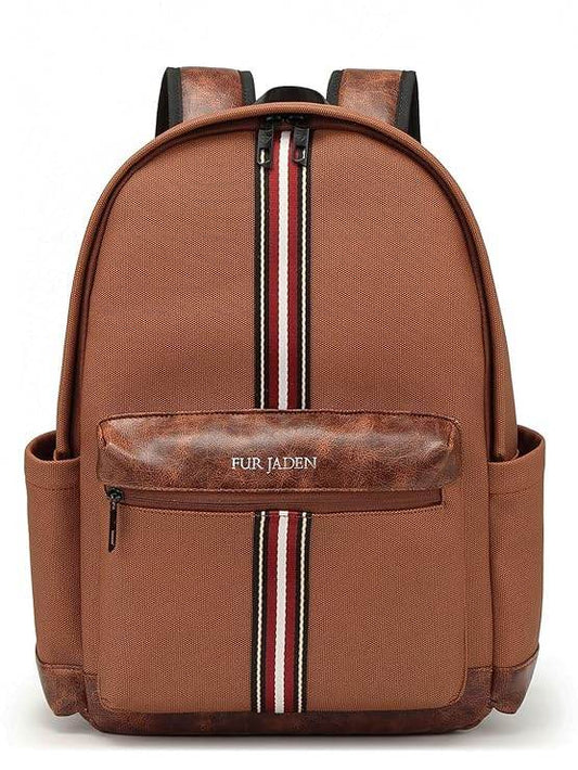 FUR JADEN Vegan Leather Stylish 15.6 Inch Laptop Backpack Travel Weekender Bag For Men Women - Rajputtrade