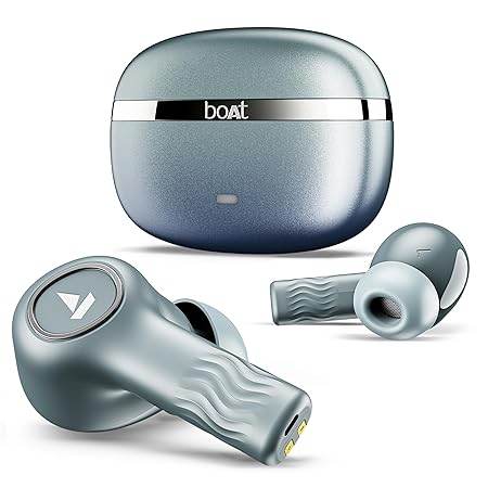 boAt Nirvana Ion ANC, Active Noise Cancellation(~32dB), 120Hrs Battery, App Support, Crystal Bionic Sound, 4Mics ENx, v5.3 Bluetooth Earbuds, TWS Ear Buds Wireless Earphones with mic (Blazing Comet) - Rajputtrade