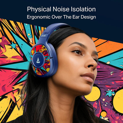 boAt 2025 Launch Rockerz Plus 550 in Ear Bluetooth Headphones, Customizable Earcups, 100Hrs Playback, 50mm Drivers, Dual Pair, Bluetooth Headphones (3 color options)